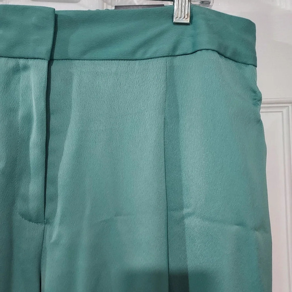 NWT Worthington Dark Mint Green Wide Leg Dress / Trouser Pants in Size XL - Picture 3 of 12